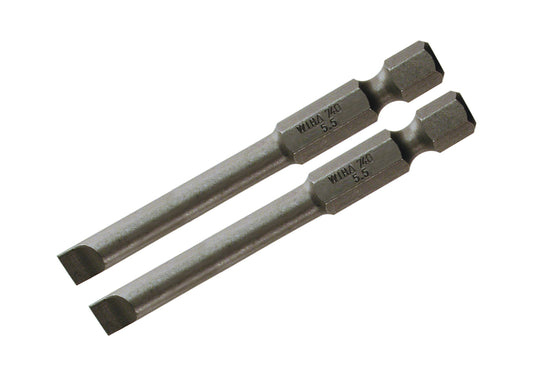 Wiha-73908-Wiha 73908 Slotted Bit 4.0 - 70mm - 2 Pack