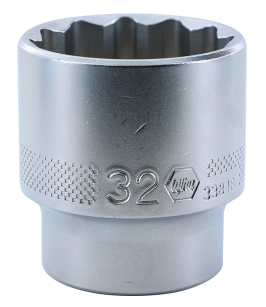 Wiha-33848-Wiha 33848 12 Point - 1/2" Drive Socket 32.0mm