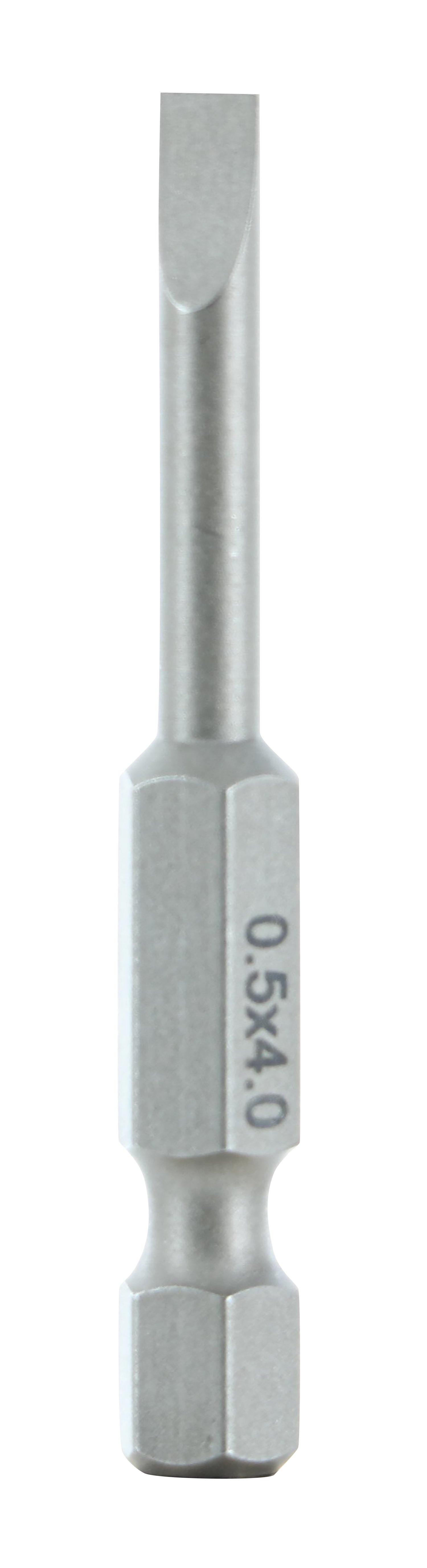 Wiha-74009-Wiha 74009 Slotted Bit 4.0 x .5 - 50mm -  10 Pack