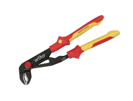 Wiha-32956-Wiha 32956 Insulated Push Button V-Jaw Tongue and Groove Pliers 10.0"