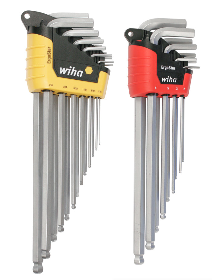 Wiha-66982-Wiha 66982 22 Piece ErgoStar Ball End Hex L-Key Set - Inch/Metric