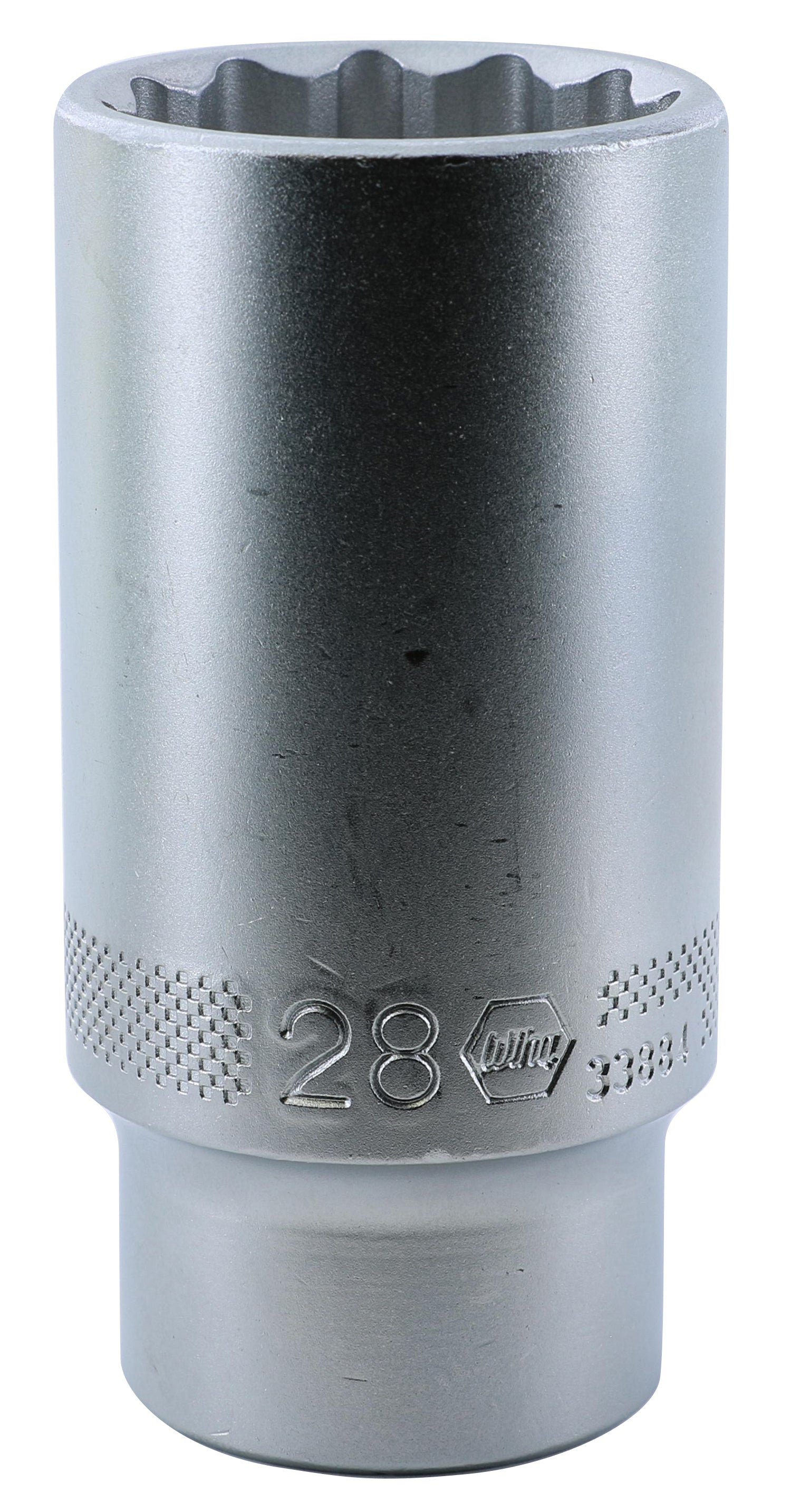 Wiha-33884-Wiha 33884 12 Point - 1/2" Drive Deep Socket 28.0mm