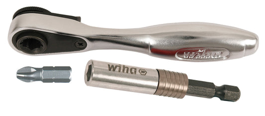 Wiha-38060-Wiha 38060 3 Piece Mini Bit Ratchet and SlimFix Bit Holder Set