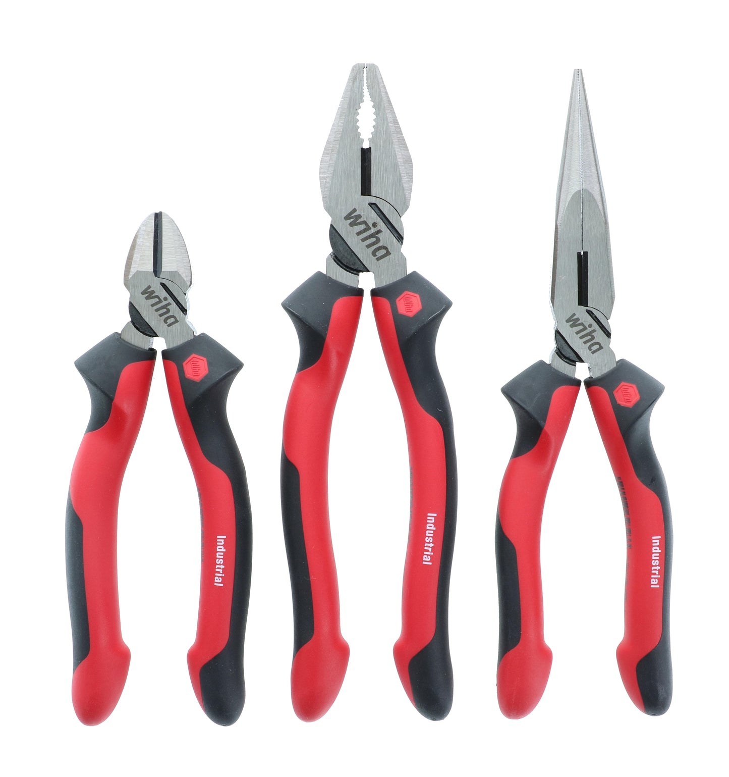 Wiha-30964-Wiha 30964 3 Piece Industrial SoftGrip Pliers Set