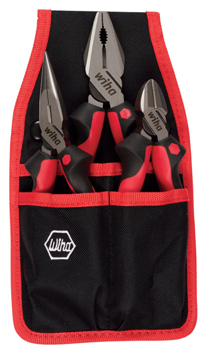 Wiha-30993-Wiha 30993 3 Piece Industrial Classic Grip Pliers and Cutters Set