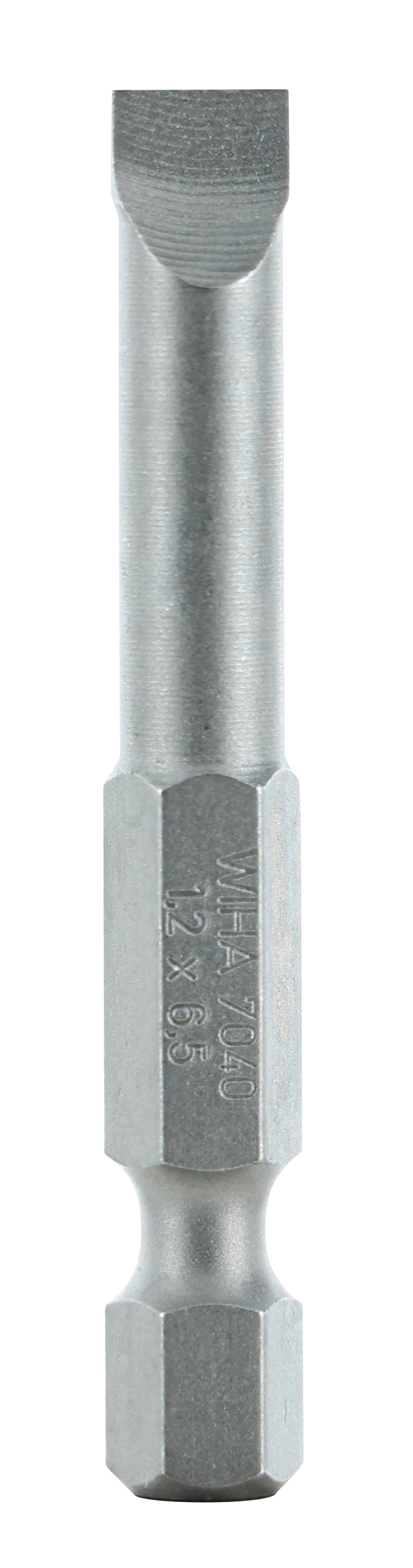 Wiha-74018-Wiha 74018 Slotted Bit 6.5 - 50mm -  10 Pack