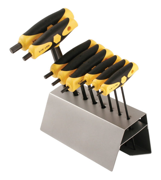 Wiha-33499-Wiha 33499 8 Piece SoftGrip Hex SAE T-Handle Set