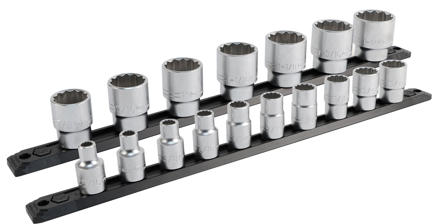 Wiha-33890-Wiha 33890 21 Piece 1/2" Drive Socket Set - SAE