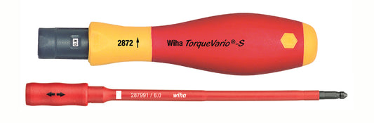 Wiha-28750-Wiha 28750 Insulated TorqueVario-S Handle 5-18 In/lbs with SlimLine Blade Holder