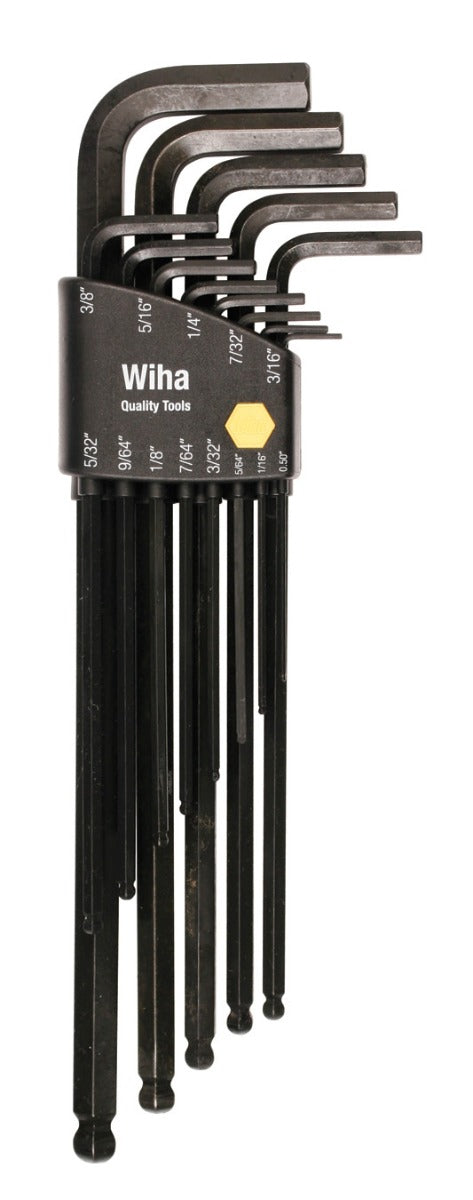 Wiha-36991-Wiha 36991 13 Piece Ball End Long Arm Hex L-Key Set - Inch