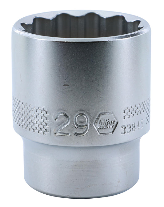 Wiha-33845-Wiha 33845 12 Point - 1/2" Drive Socket 29.0mm