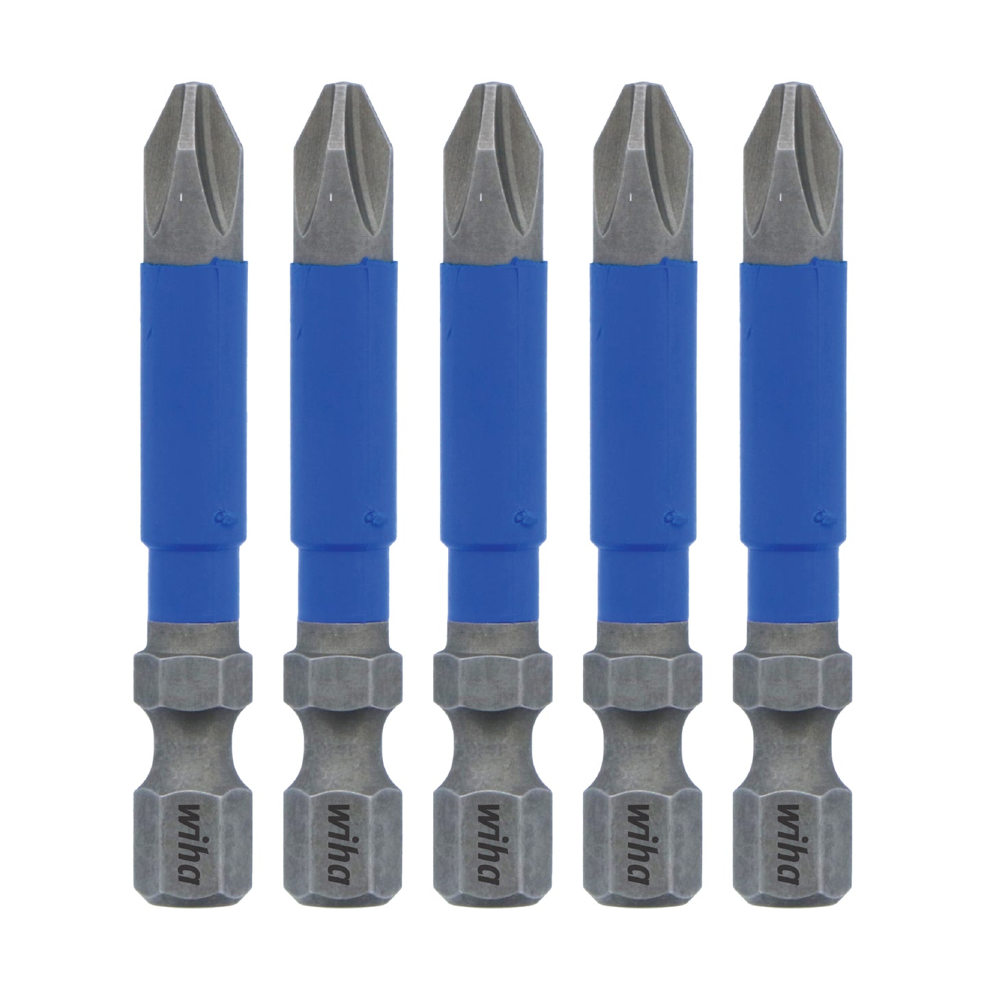 Wiha-70269-Wiha 70269 TerminatorBlue Impact Bit Phillips #2 - 2 Inch - 5 Pack