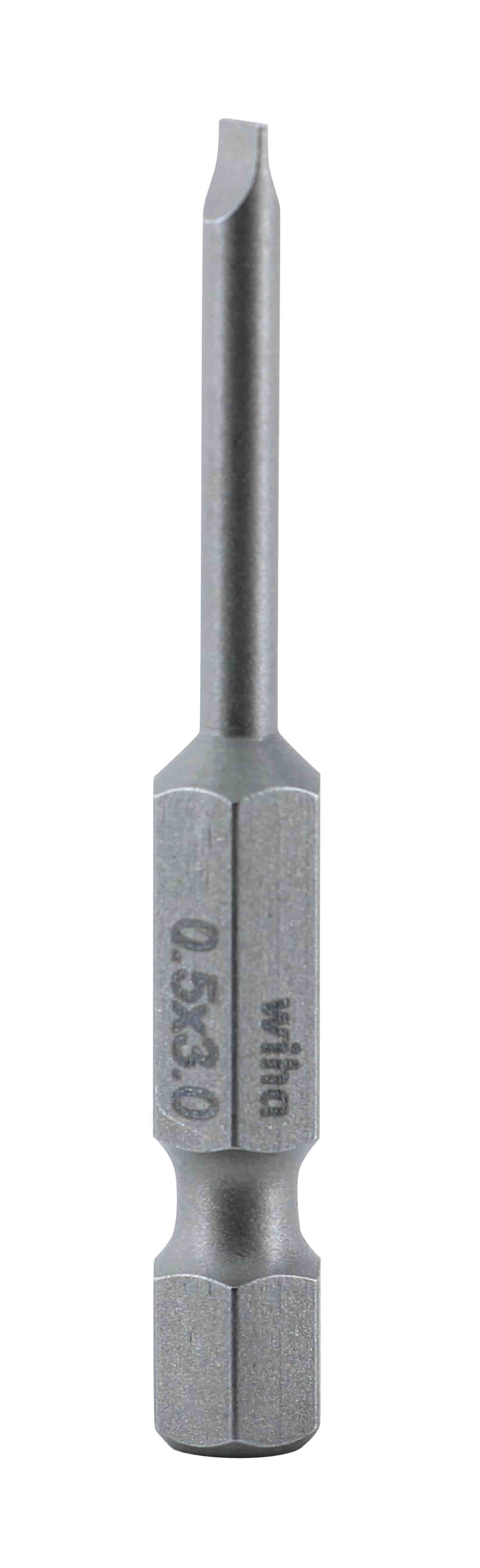 Wiha-74003-Wiha 74003 Slotted Bit 3.0 - 50mm -  10 Pack