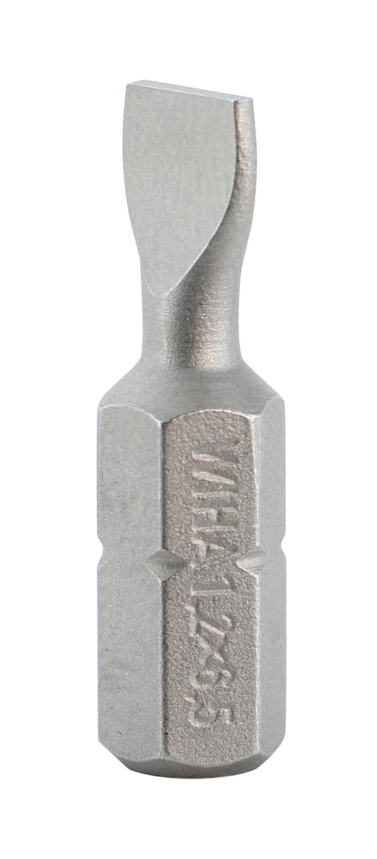 Wiha-71002-Wiha 71002 Slotted Bit 6.5mm - 25mm (1/4) - 10 Pack