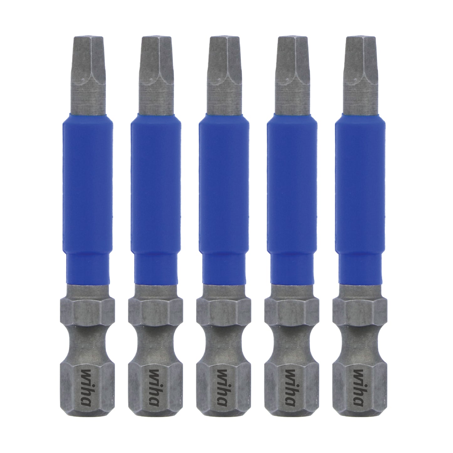 Wiha-70282-Wiha 70282 TerminatorBlue Impact Bit Square #2 - 2 Inch - 5 Pack