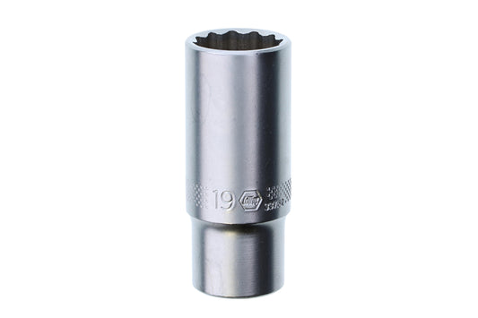 Wiha-33762-Wiha 33762 12 Point - 3/8" Drive Deep Socket 19.0mm