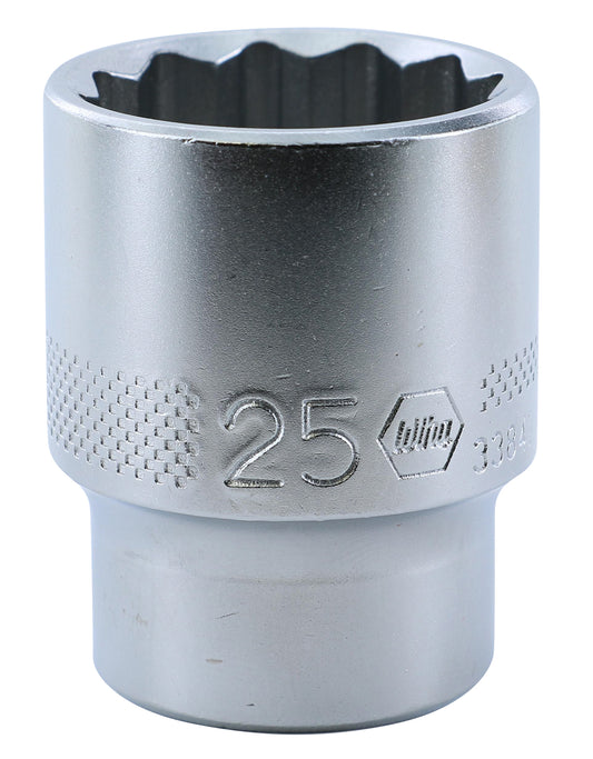 Wiha-33841-Wiha 33841 12 Point - 1/2" Drive Socket 25.0mm