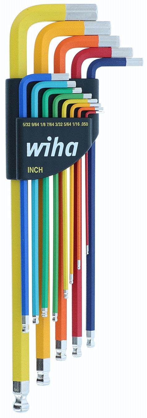 Wiha-66981-Wiha 66981 13 Piece Ball End Color Coded Hex L-Key Set - Inch