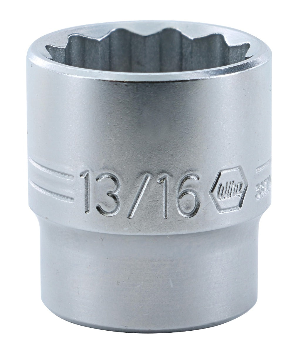 Wiha-33719-Wiha 33719 12 Point - 3/8 Inch Drive Socket - 13/16"