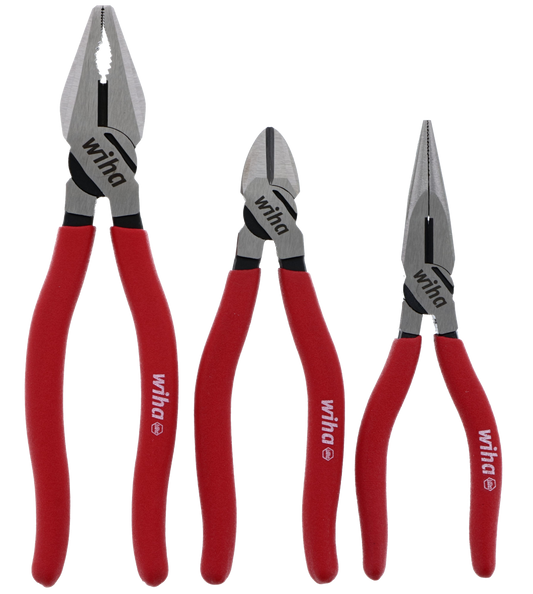 Wiha-32698-Wiha 32698 3 Piece Classic Grip Pliers and Cutters Set