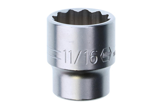 Wiha-33717-Wiha 33717 12 Point - 3/8 Inch Drive Socket - 11/16"