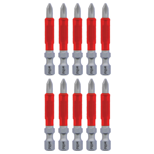 Wiha-76543-Wiha 76543 MaxxTor Impact Bit Phillips #1 - 49mm - 10 Pack