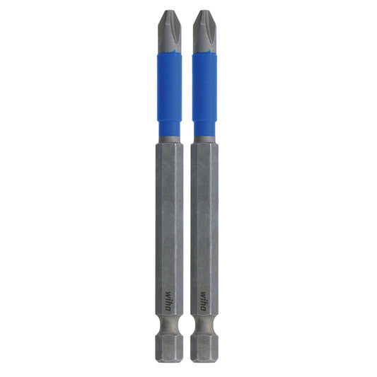 Wiha-70302-Wiha 70302 TerminatorBlue Impact Bit Phillips #2 - 3.5 Inch - 2 Pack