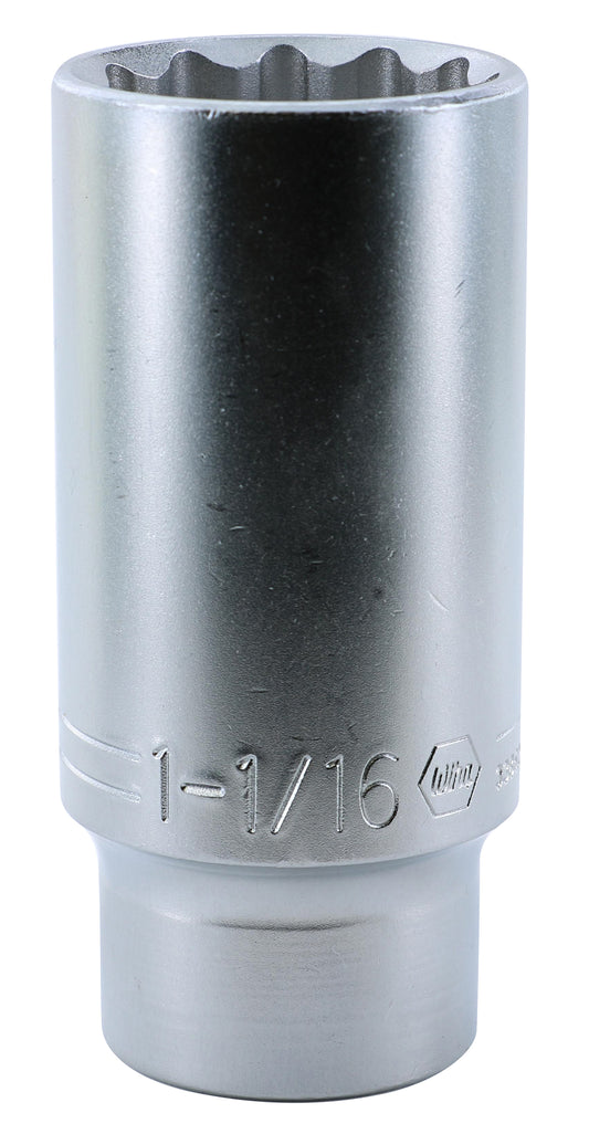 Wiha-33862-Wiha 33862 12 Point - 1/2" Drive Deep Socket 1-1/16"