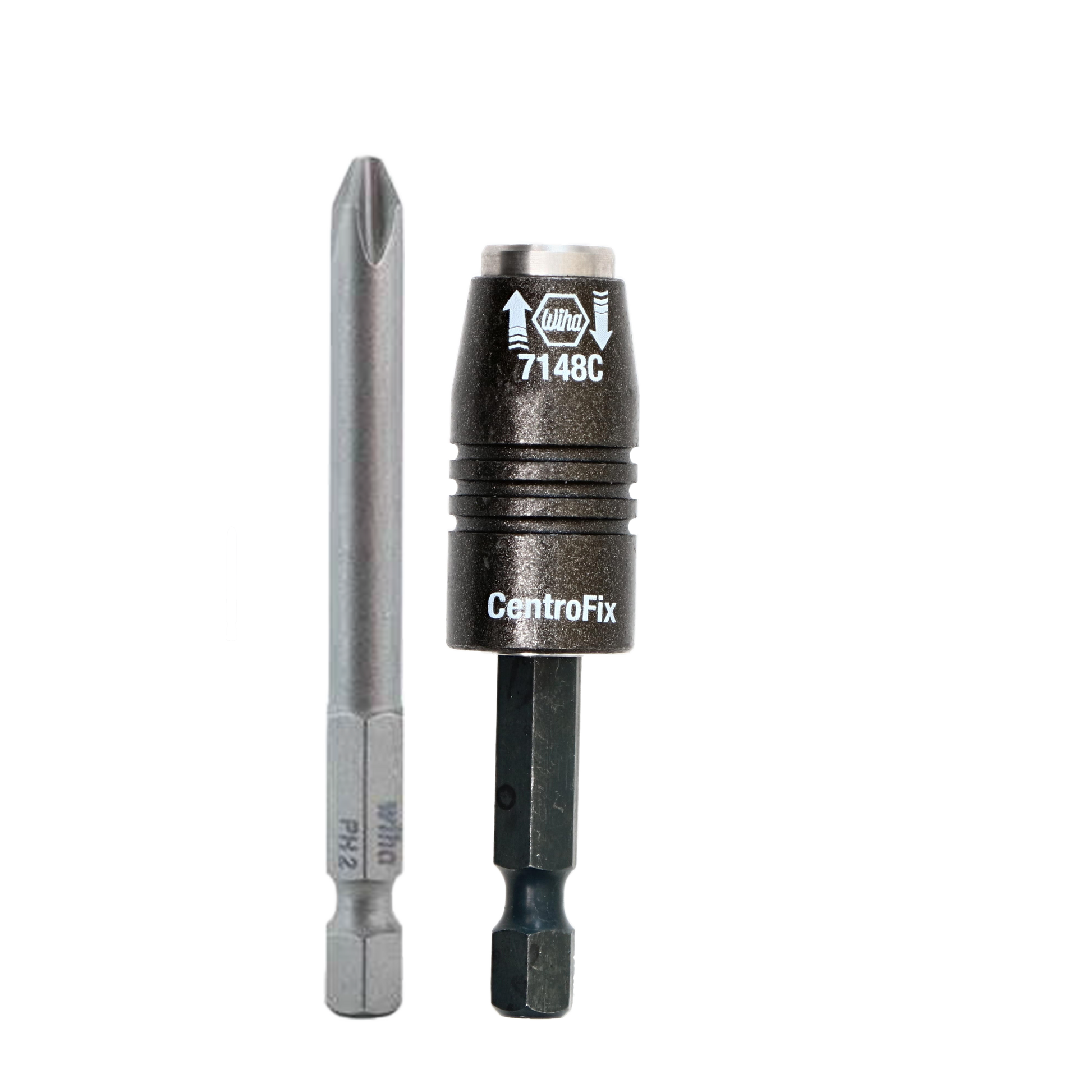 Wiha-71480-Wiha 71480 CentroFix 1/4" Quick Release Bit Holder with Bit Phillips #2