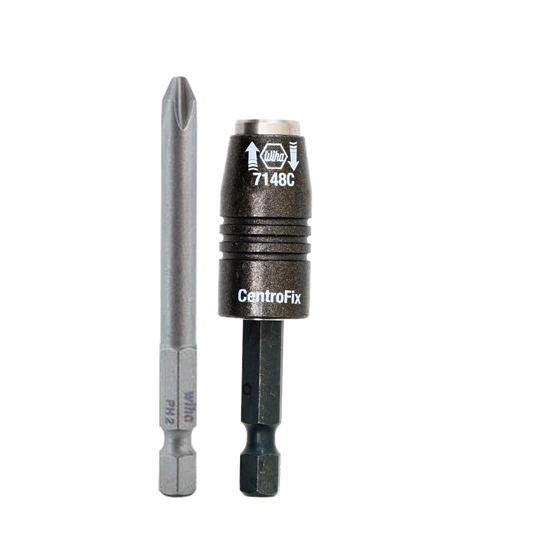 Wiha-71480-Wiha 71480 CentroFix 1/4" Quick Release Bit Holder with Bit Phillips #2