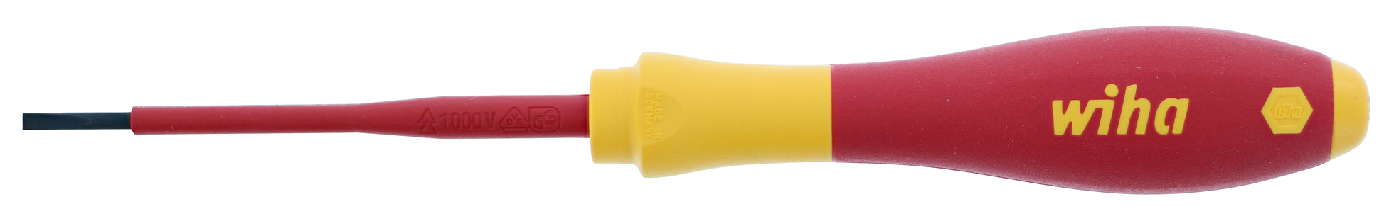 Wiha-32010-Wiha 32010 Insulated SoftFinish Slotted Screwdriver 2.5mm x 75mm