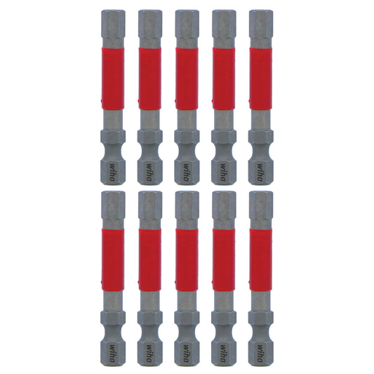 Wiha-76566-Wiha 76566 MaxxTor Impact Power Bit Hex 6.0mm x 49mm - 10 Pack