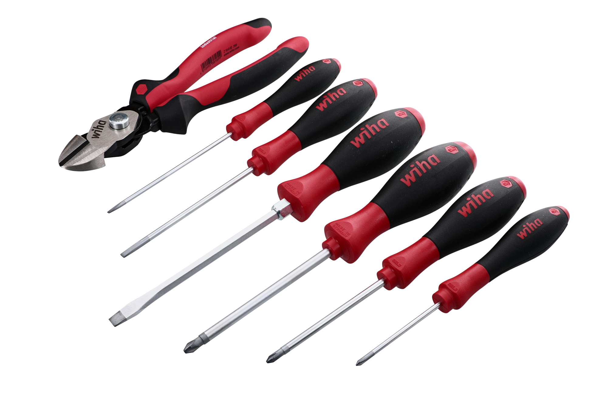 Wiha-30942-Wiha 30942 7 Piece Industrial SoftFinish BiCut Compound Cutter and SoftFinish Screwdriver Set