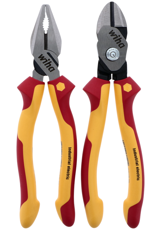 Wiha-32862-Wiha 32862 2 Piece Insulated Combination Pliers and BiCut Compound Cutters Set