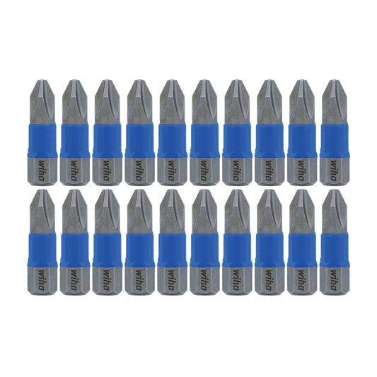 Wiha-70042-Wiha 70042 TerminatorBlue Impact Bit Phillips #2 - 1 Inch - 20 Pack