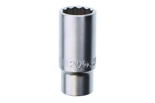 Wiha-33763-Wiha 33763 12 Point - 3/8" Drive Deep Socket 20.0mm