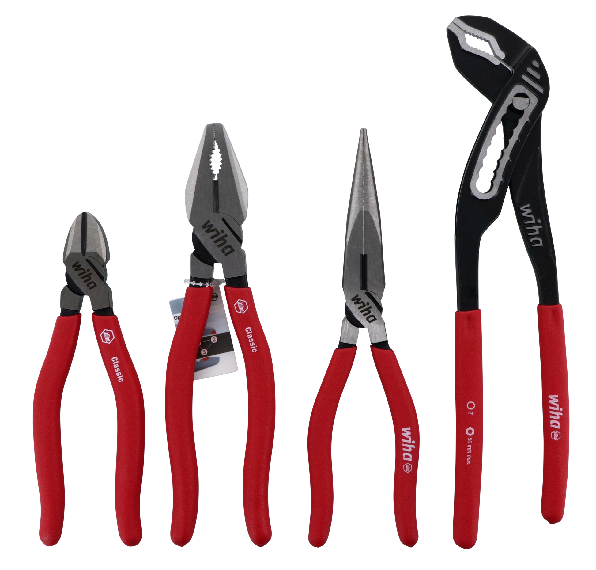 Wiha-32647-Wiha 32647 4 Piece Classic Grip Pliers and Cutters Set