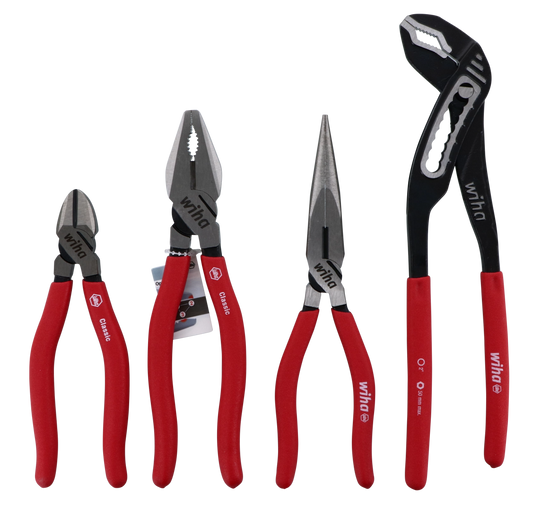 Wiha-32647-Wiha 32647 4 Piece Classic Grip Pliers and Cutters Set