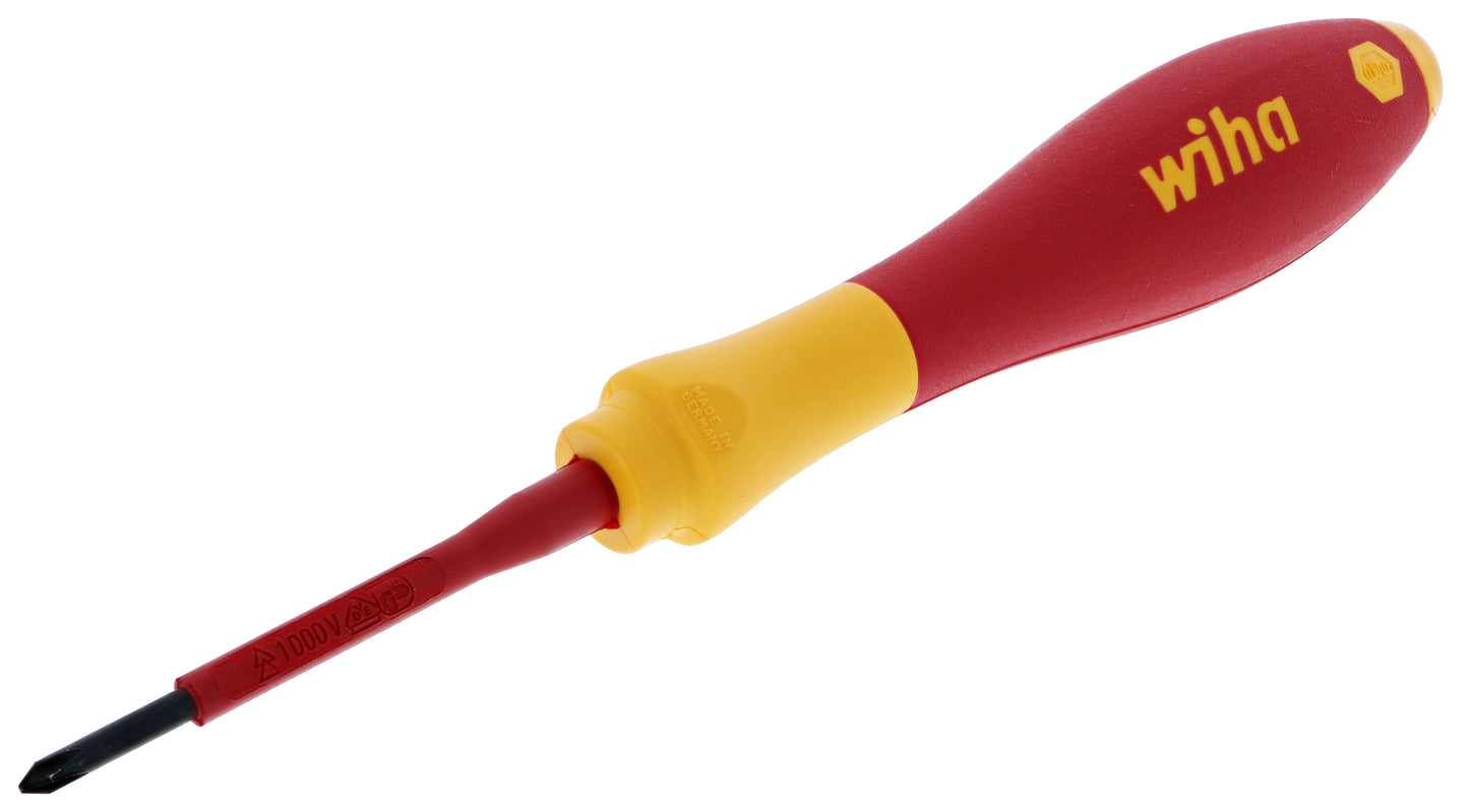 Wiha-32100-Wiha 32100 Insulated SoftFinish Phillips Screwdriver #0 x 60mm