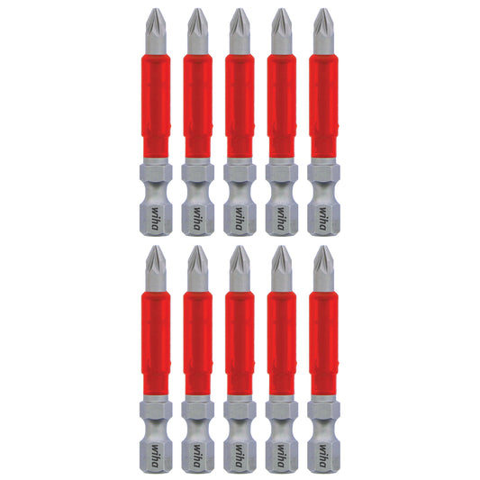 Wiha-76548-Wiha 76548 MaxxTor Impact Bit Pozidriv #1 x 49mm - 10 Pack