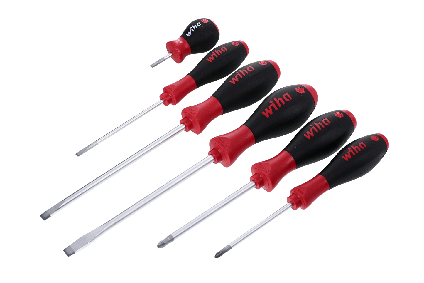 Wiha-30294-Wiha 30294 6 Piece SoftFinish Slotted and Phillips Screwdriver Set