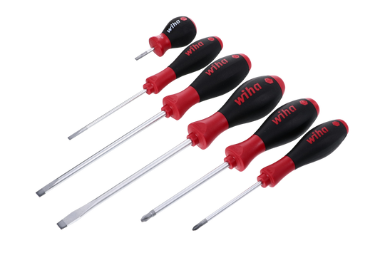 Wiha-30294-Wiha 30294 6 Piece SoftFinish Slotted and Phillips Screwdriver Set