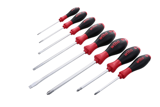 Wiha-30298-Wiha 30298 8 Piece SoftFinish Slotted and Phillips Screwdriver Set