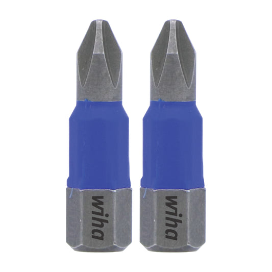 Wiha-70002-Wiha 70002 TerminatorBlue Impact Bit Phillips #2 - 1 Inch - 2 Pack