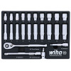 Wiha-33795-Wiha 33795 24 Piece 3/8" Drive Professional Socket Tray Set - Metric