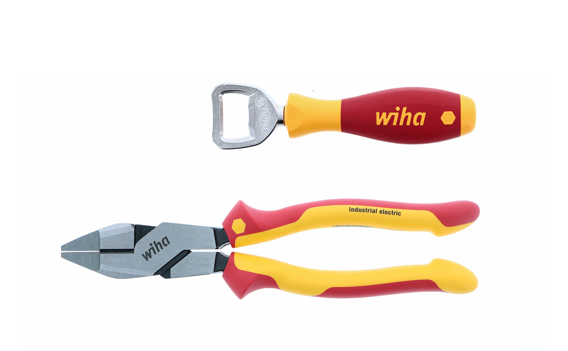 Wiha-32882-Wiha 32882 2 Piece Insulated NE Style Lineman's Pliers with Wiha Bottle Opener