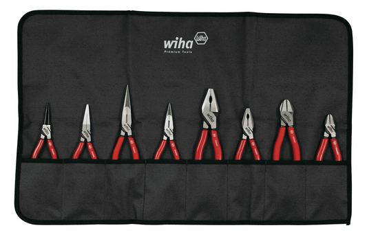 Wiha-32608-Wiha 32608 8 Piece Classic Grip Pliers and Cutters Set with Canvas Pouch