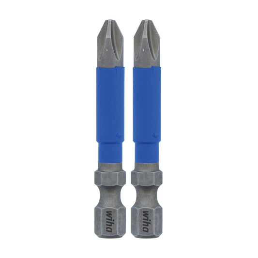 Wiha-70202-Wiha 70202 TerminatorBlue Impact Bit Phillips #2 - 2 Inch - 2 Pack