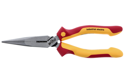 Wiha-32923-Wiha 32923 Insulated Industrial Long Nose Pliers w/ Cutters 8"