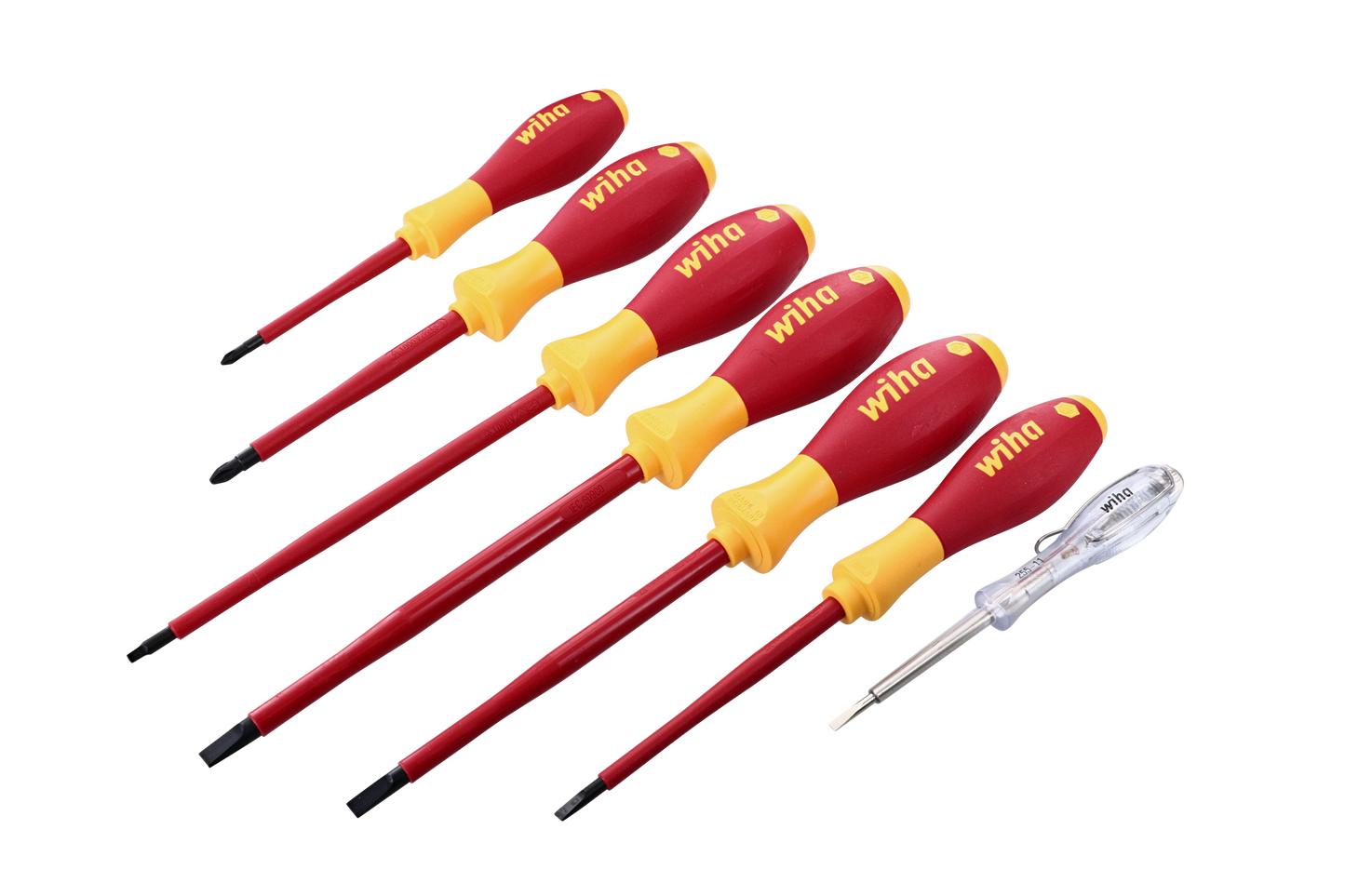 Wiha-32087-Wiha 32087 7 Piece Insulated SoftFinish Screwdriver and Voltage Detector Set